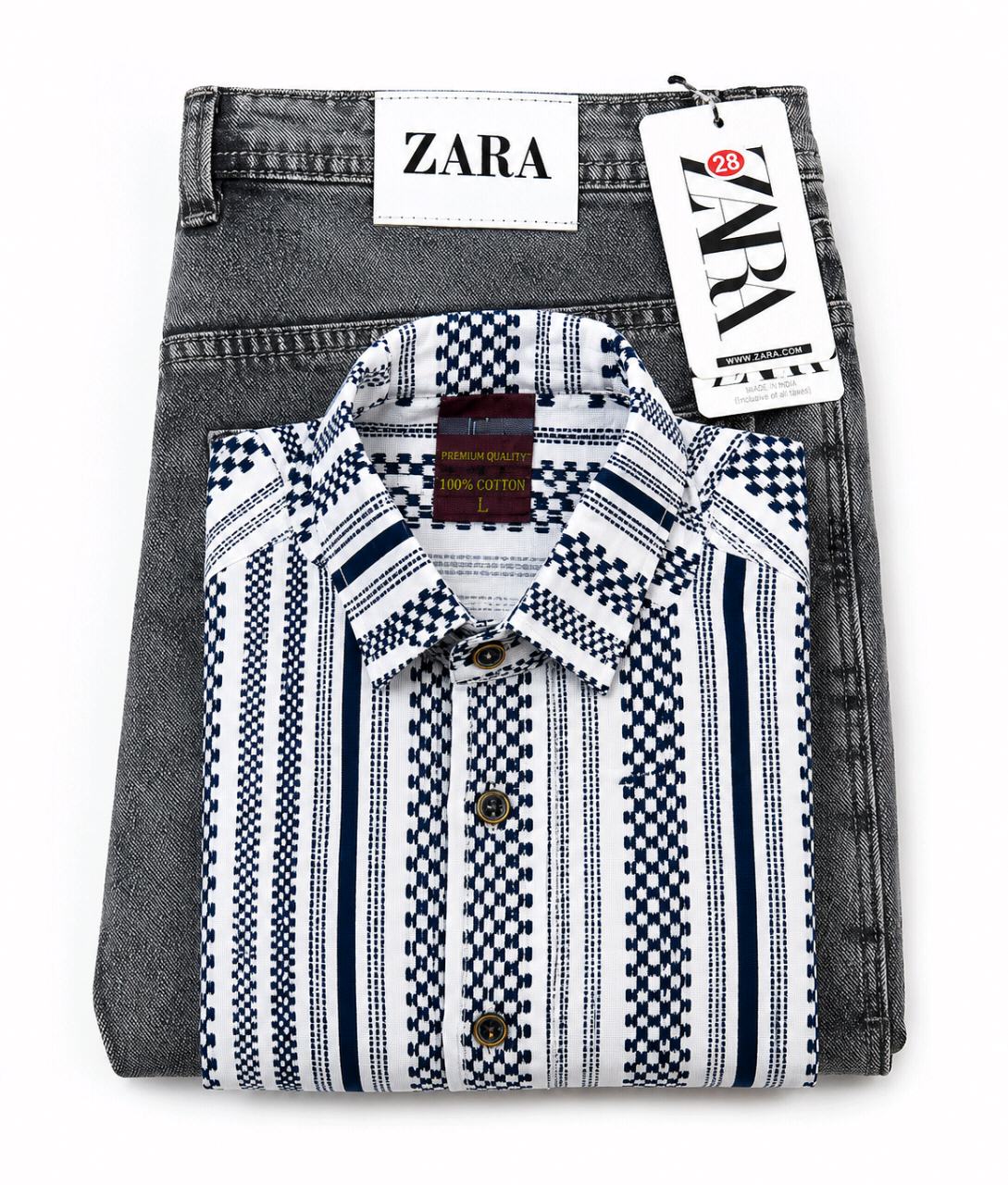 Shirt Jeans Combo Set